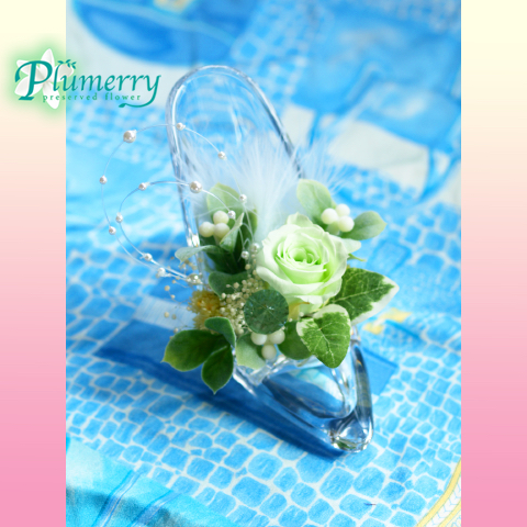 プリザーブドフラワー　ハイヒール　シンデレラ