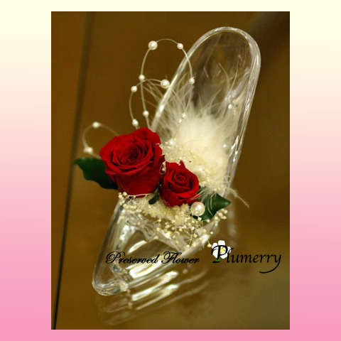 プリザーブドフラワー　ハイヒール　シンデレラ