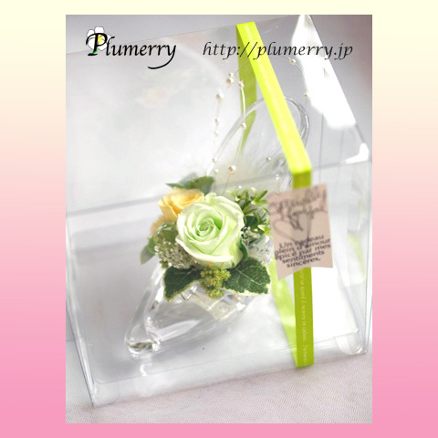 プリザーブドフラワー　ハイヒール　シンデレラ