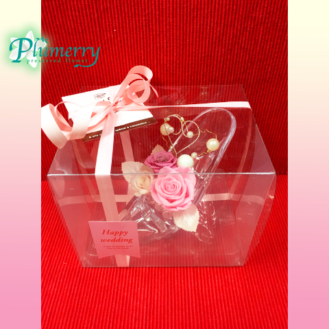 プリザーブドフラワー　ハイヒール　シンデレラ