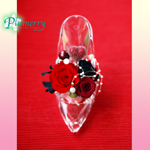 プリザーブドフラワー　ハイヒール　シンデレラ