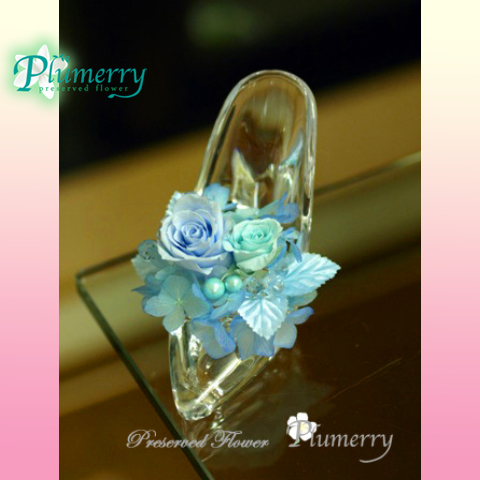 プリザーブドフラワー　ハイヒール　シンデレラ
