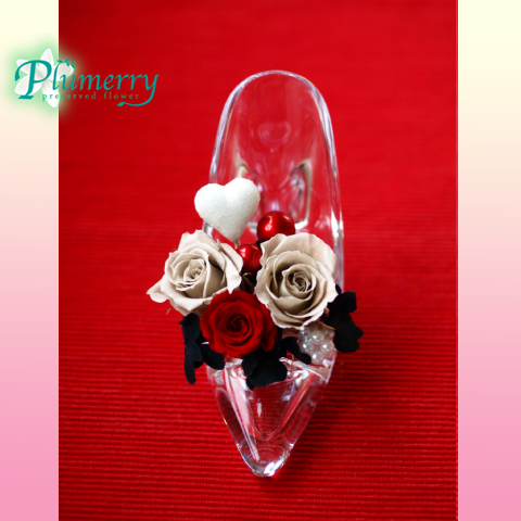 プリザーブドフラワー　ハイヒール　シンデレラ