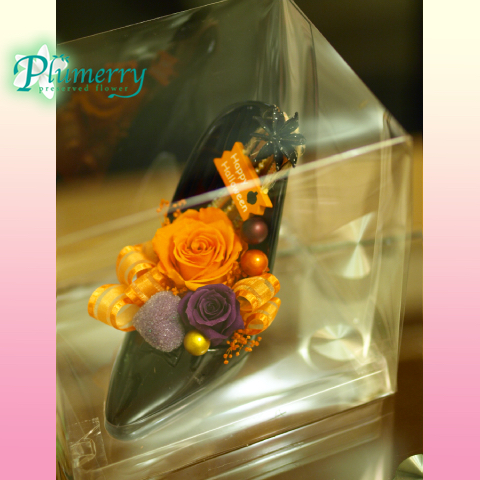 プリザーブドフラワー　ハロウィン　ハイヒール