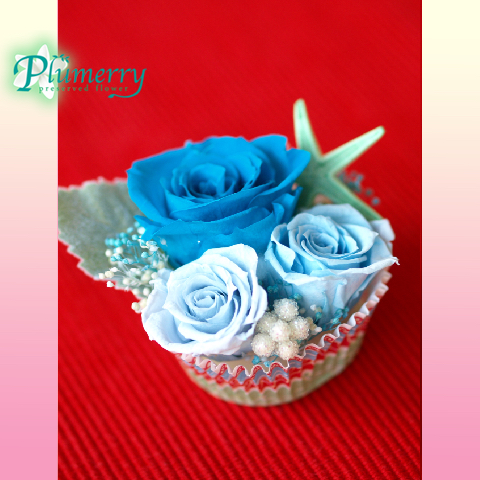 プリザーブドフラワー　ホワイトテーブル