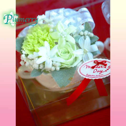 プリザーブドフラワー　スープカップ(W)